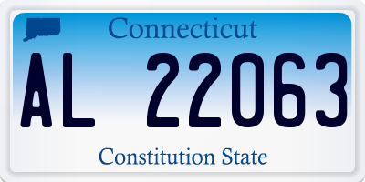 CT license plate AL22063