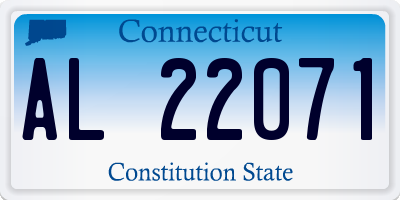 CT license plate AL22071