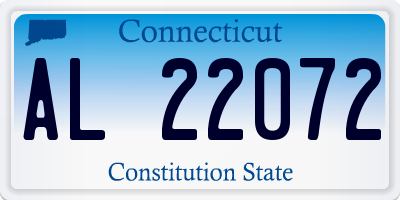 CT license plate AL22072