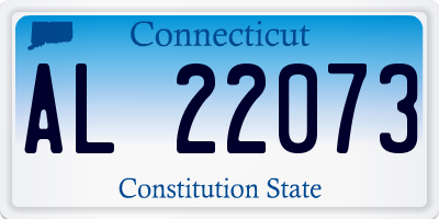 CT license plate AL22073