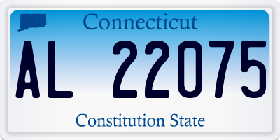 CT license plate AL22075