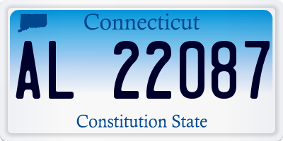 CT license plate AL22087