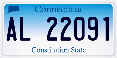 CT license plate AL22091