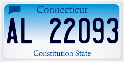 CT license plate AL22093