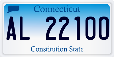 CT license plate AL22100