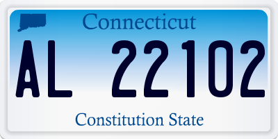 CT license plate AL22102