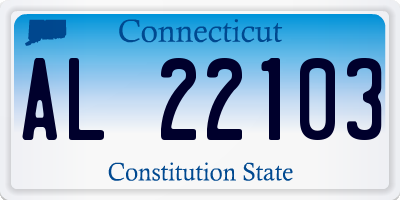 CT license plate AL22103