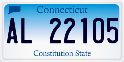 CT license plate AL22105