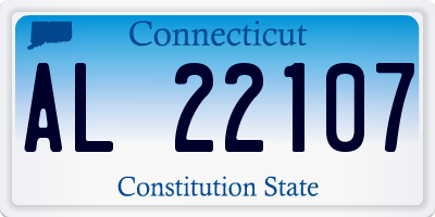 CT license plate AL22107