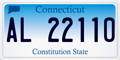 CT license plate AL22110