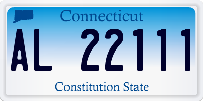 CT license plate AL22111
