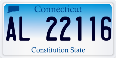 CT license plate AL22116