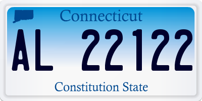 CT license plate AL22122