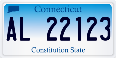 CT license plate AL22123