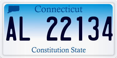 CT license plate AL22134