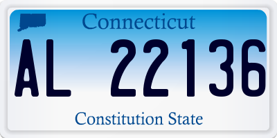 CT license plate AL22136