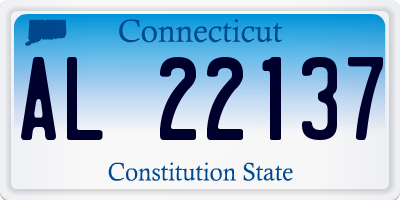 CT license plate AL22137
