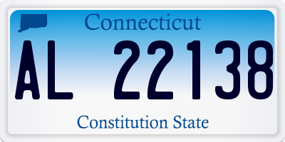 CT license plate AL22138
