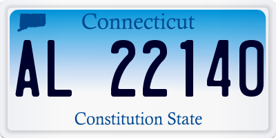 CT license plate AL22140