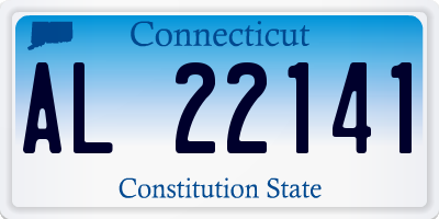 CT license plate AL22141