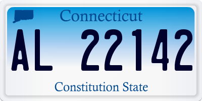 CT license plate AL22142