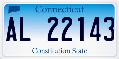 CT license plate AL22143