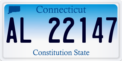 CT license plate AL22147