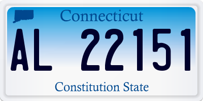 CT license plate AL22151
