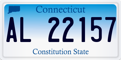 CT license plate AL22157
