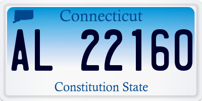 CT license plate AL22160