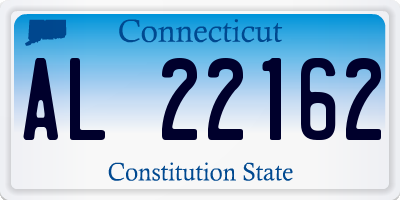 CT license plate AL22162