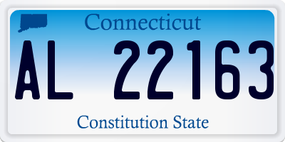 CT license plate AL22163