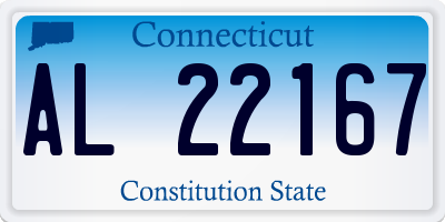 CT license plate AL22167