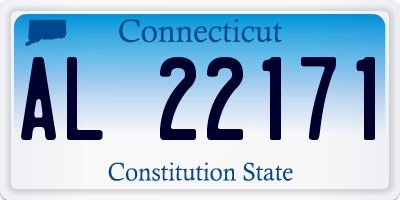 CT license plate AL22171