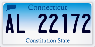 CT license plate AL22172