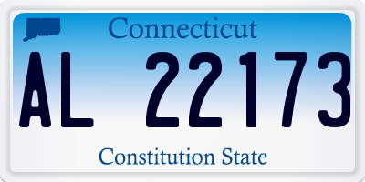 CT license plate AL22173
