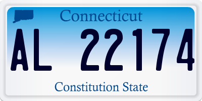 CT license plate AL22174