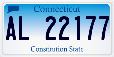 CT license plate AL22177