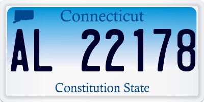 CT license plate AL22178