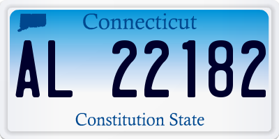 CT license plate AL22182
