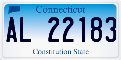 CT license plate AL22183