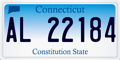 CT license plate AL22184