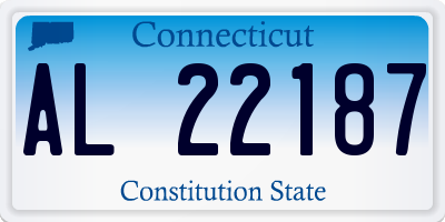 CT license plate AL22187