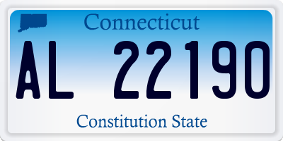 CT license plate AL22190