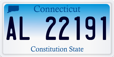 CT license plate AL22191