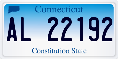 CT license plate AL22192