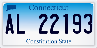 CT license plate AL22193