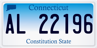 CT license plate AL22196