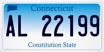CT license plate AL22199