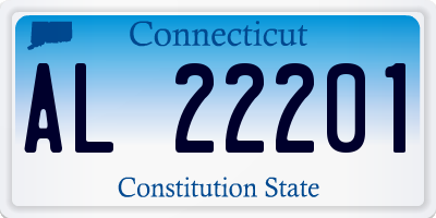 CT license plate AL22201